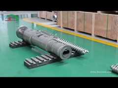65-132 vis et fourreau coniques à double vis pour la granulation de tuyaux en PVC